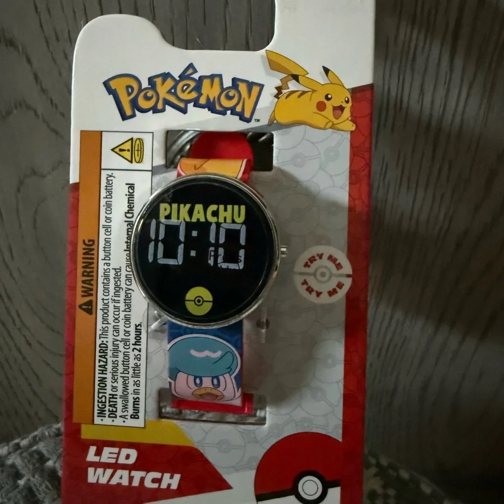 Pokemon Pikachu Digital LED Watch - Blue, Red, Yellow